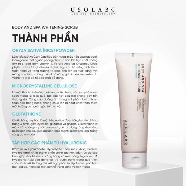 Kem tẩy tế bào chết BODY AND SPA WHITENING SCRUB 200ML - Hình ảnh 4