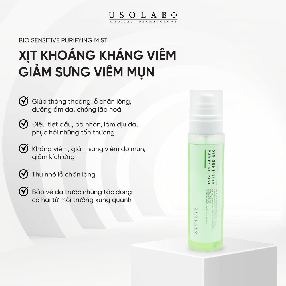 Xịt khoáng toner trị mụn BIO SENSITIVE PURIFYING MIST