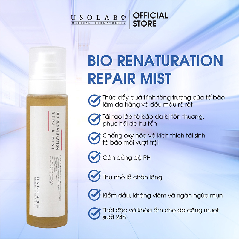 Xịt khoáng toner phục hồi Bio Renaturation PDRN Repair Mist