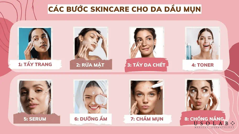 sản phẩm skincare cho da dầu mụn nhạy cảm