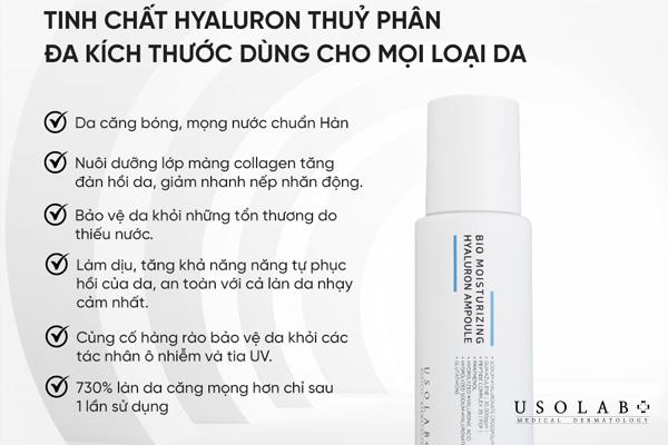 Serum Hyaluronic Acid (HA) là giải pháp cấp ẩm sâu, giúp làn da luôn căng bóng và mịn màng