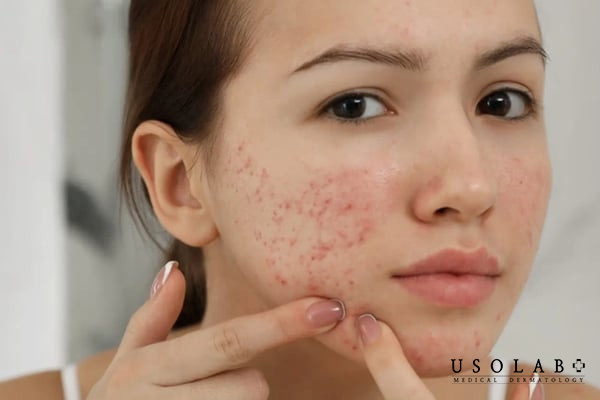 Mụn đỏ không nhân không nên tự ý nặn tại nhà