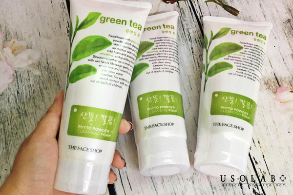Phyto Powder In Cleansing Foam Green Tea The Face Shop