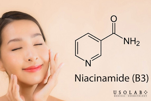 Niacinamide giảm vận chuyển melanin lên lớp biểu bì, giúp da đều màu