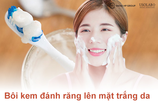 Bôi kem đánh răng lên mặt có trắng da không Bác Sĩ giải đáp
