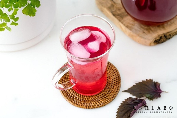 Cách uống nước lá tía tô làm đẹp da