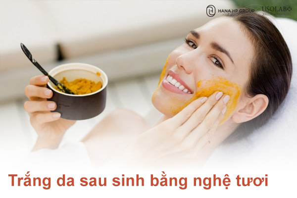 Bật mí cách làm trắng da toàn thân sau sinh bằng nghệ tươi cho mẹ bỉm sữa