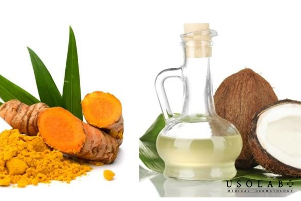 Nghệ tươi và dầu dừa
