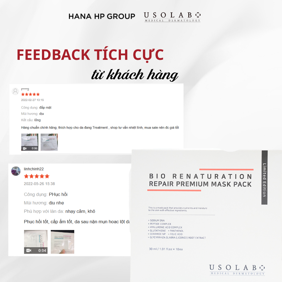 Bio Renaturation Repair Premium Mask Pack Usolab