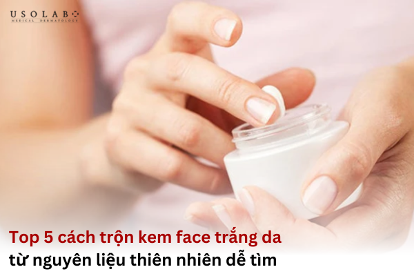 cách trộn kem face trắng da