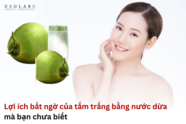 tắm trắng bằng nước dừa