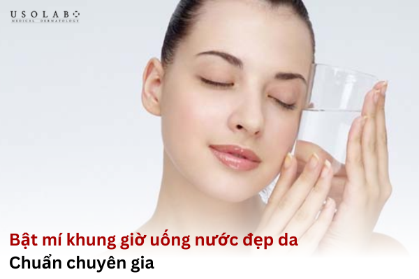 khung giờ uống nước đẹp da