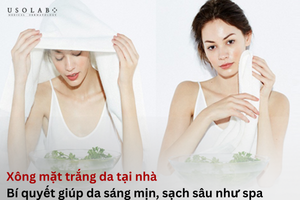 xông mặt trắng da tại nhà