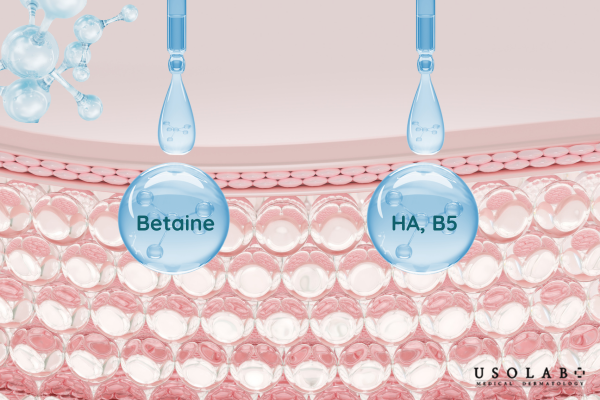 Betaine so với Hyaluronic Acid, Glycerin và B5