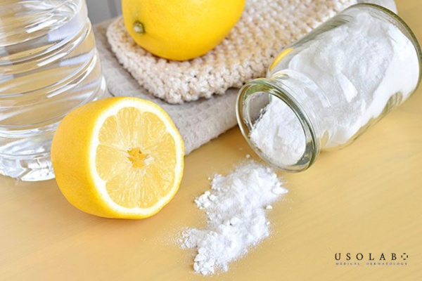 Chanh trộn với baking soda Chanh trộn với baking soda