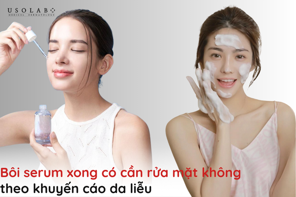 bôi serum xong có cần rửa mặt không