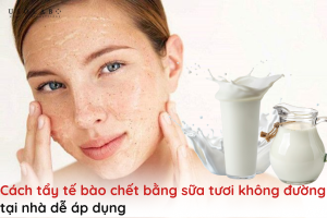 cách tẩy tế bào chết bằng sữa tươi không đường