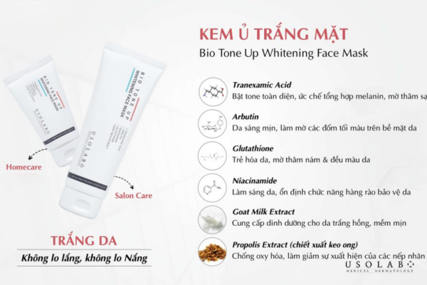 Kem ủ trắng mặt Bio Tone Up Whitening Face Mask