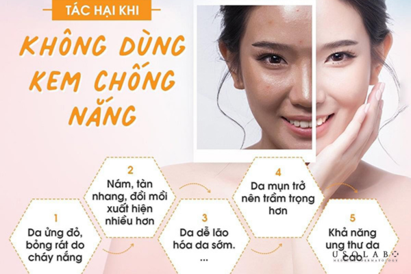 Không chống nắng Không chống nắng