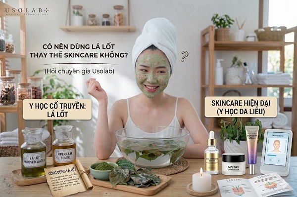 Ở góc nhìn chuyên môn, lá lốt không thể thay thế skincare