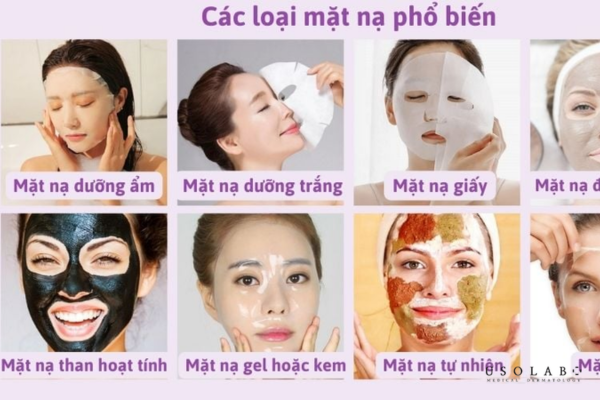 Phổ biến nhất là mặt nạ giấy (sheet mask) – dạng tiện lợi, cấp ẩm nhanh