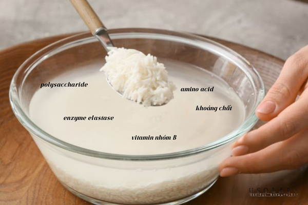 Nước vo gạo chứa inositol và các chất chống oxy hóa