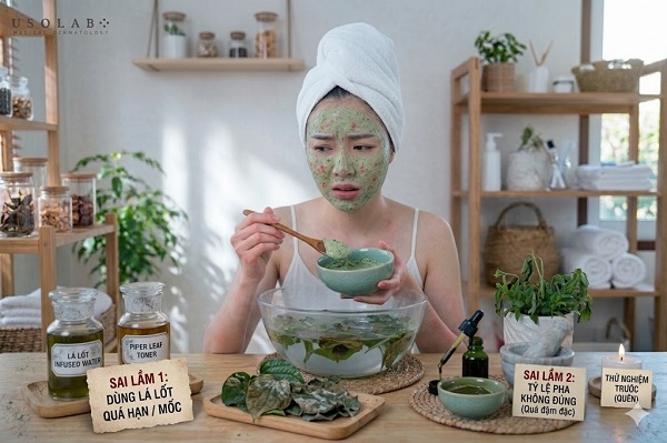Những sai lầm khi dùng lá lốt khiến da bị hại