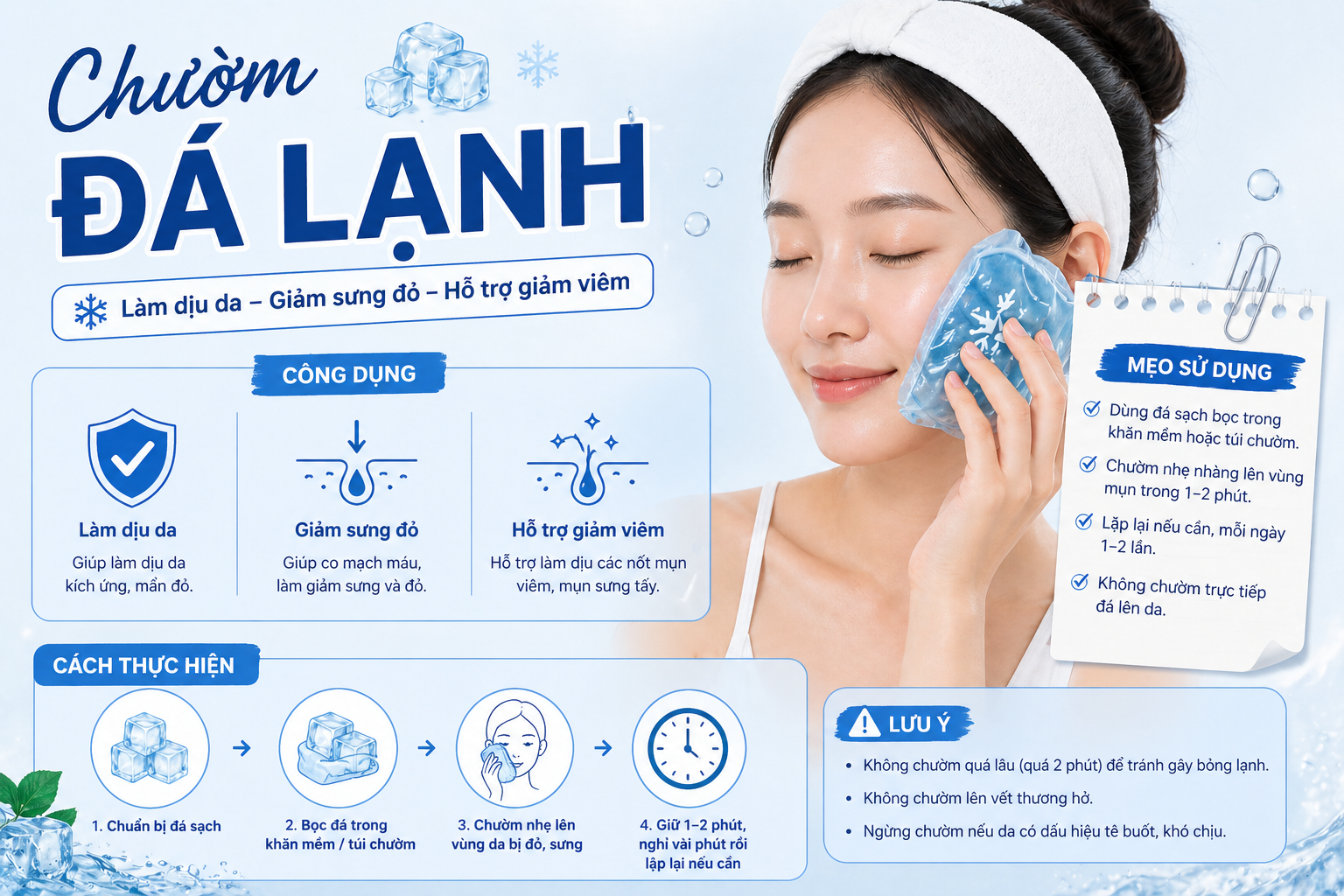 Chườm đá lạnh