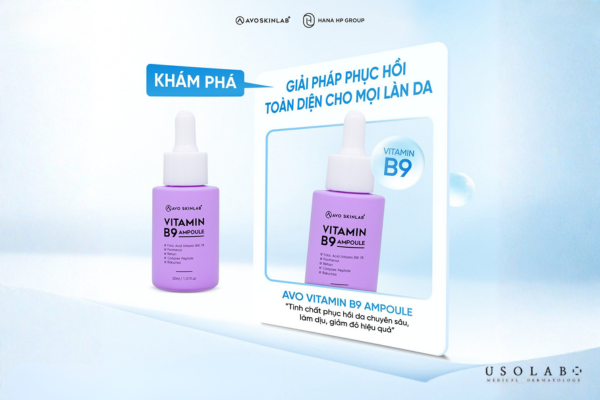 Vitamin B9 có trong serum phục hồi và tái tạo da Vitamin B9 có trong serum phục hồi và tái tạo da
