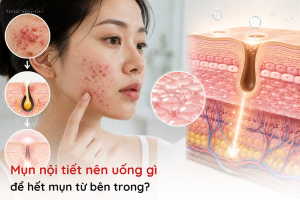mụn nội tiết nên uống gì
