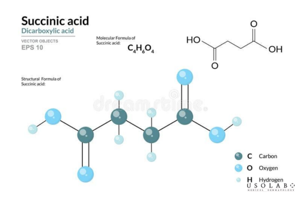 succinic acid cho da dầu