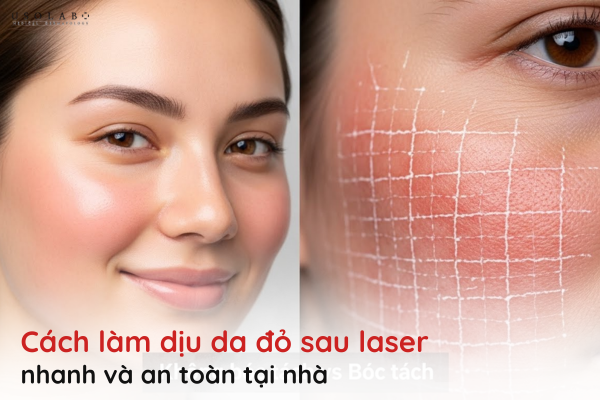 cách làm dịu da đỏ sau laser