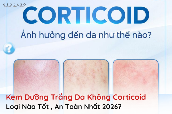 kem dưỡng trắng da không corticoid loại nào tốt