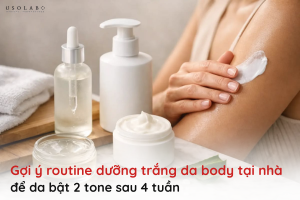 routine dưỡng trắng da body tại nhà