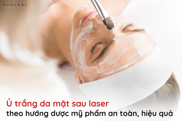ủ trắng da mặt sau laser