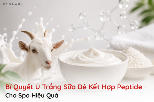 ủ trắng sữa dê kết hợp peptide cho spa
