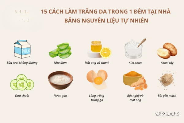 cách ủ trắng da mặt tại nhà an toàn