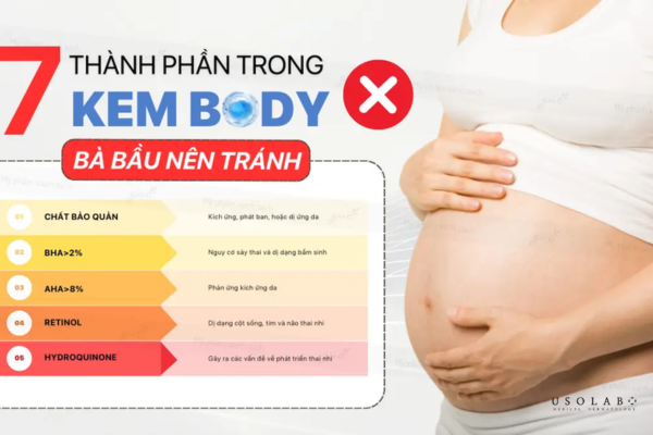 kem ủ trắng body lành tính cho mẹ bầu
