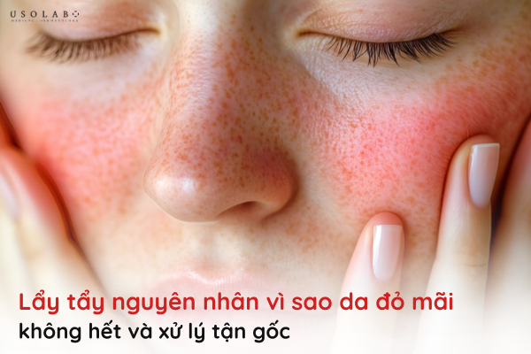 vì sao da đỏ mãi không hết