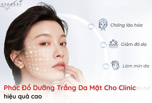 phác đồ dưỡng trắng da mặt cho clinic