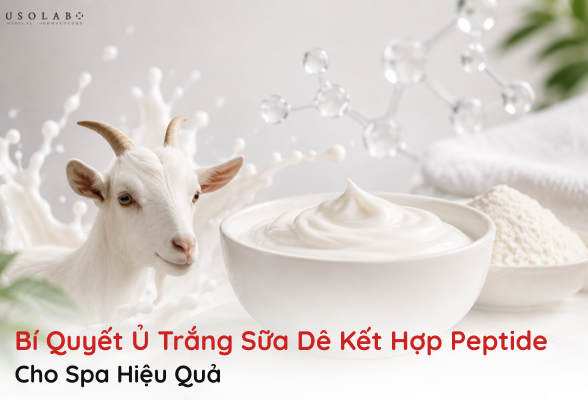 ủ trắng sữa dê kết hợp peptide cho spa