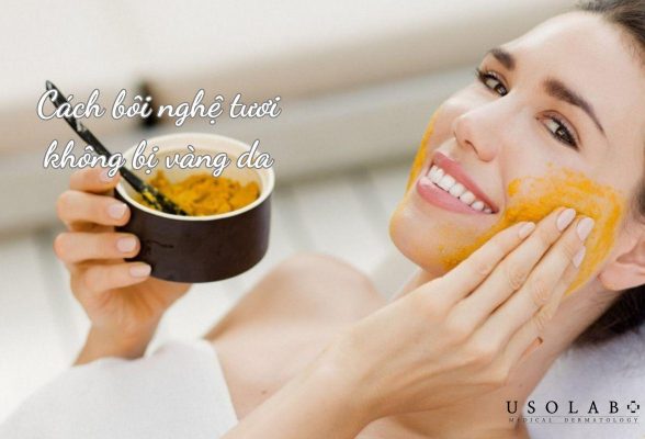 cách bôi nghệ tươi không bị vàng da