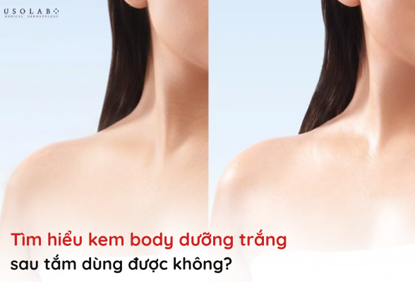 kem body dưỡng trắng sau tắm dùng được không