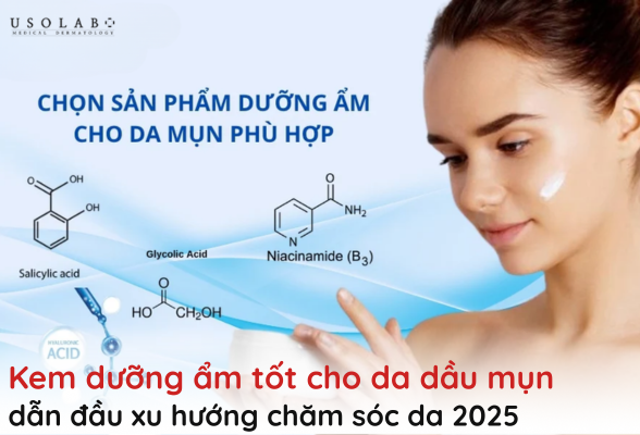 kem dưỡng ẩm tốt cho da dầu mụn