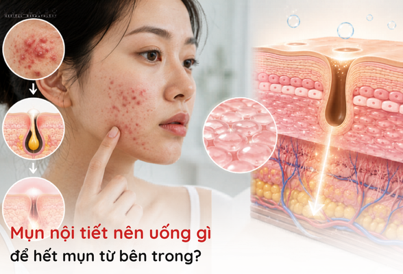 mụn nội tiết nên uống gì