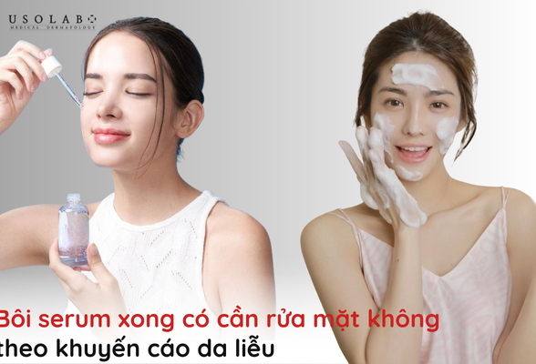 bôi serum xong có cần rửa mặt không
