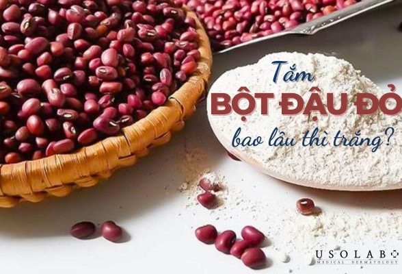 tắm bột đậu đỏ bao lâu thì trắng