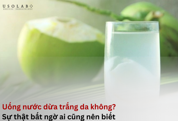 uống nước dừa có trắng da không