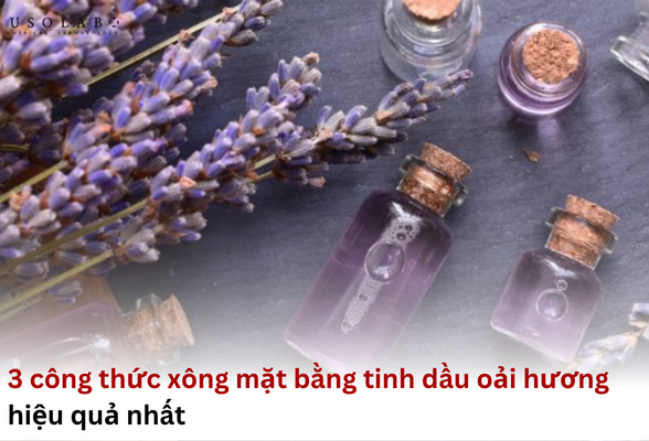 xông mặt bằng tinh dầu oải hương