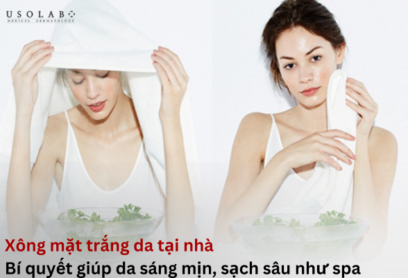 xông mặt trắng da tại nhà